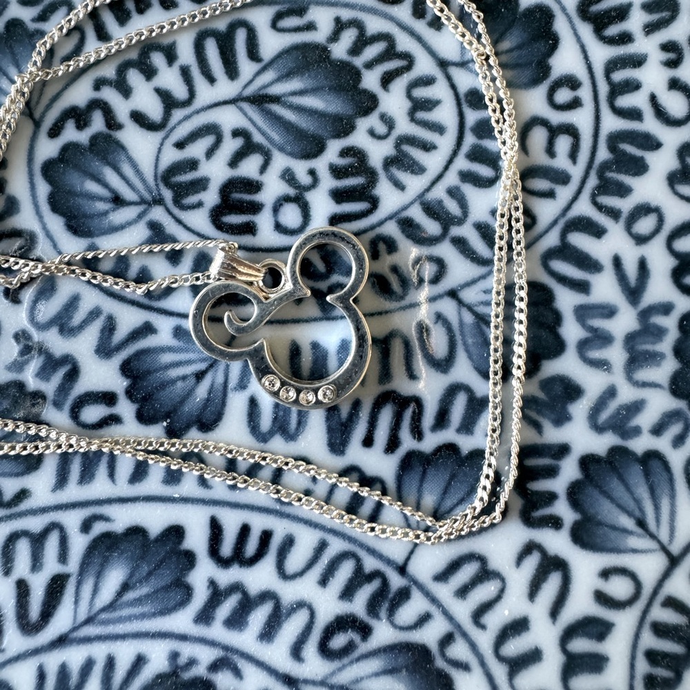 Sterling Silver Mickey Mouse Necklace